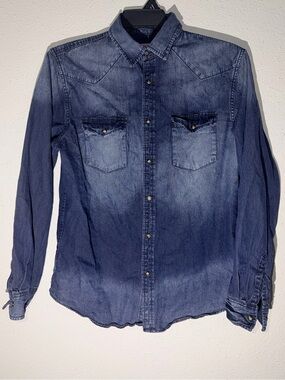 Mossimo Supply Western Denim Shirt Men’s Size Medium